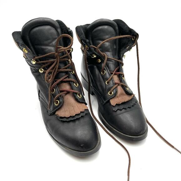 LAREDO ankle boots women's size 6 black & brown - Picture 5 of 10